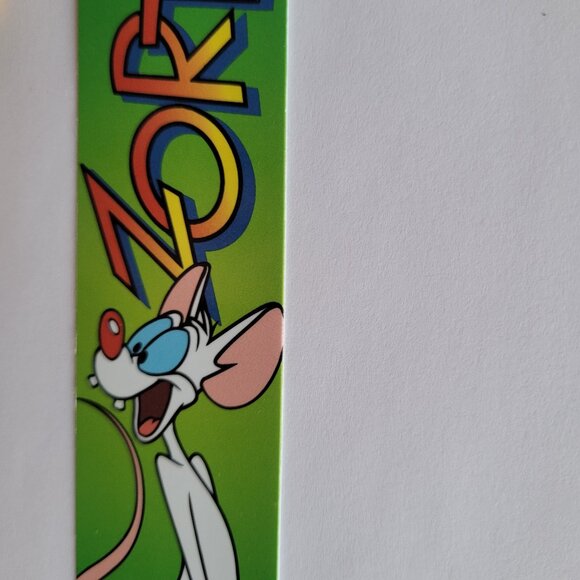 Vintage 90s Pinky Brain Zort! Tassel Bookmark Animaniacs Warner, 1995, KBO-12335 - Picture 6 of 13
